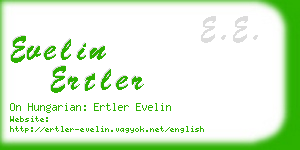 evelin ertler business card